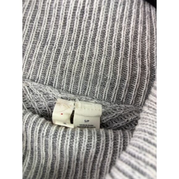 Anthropologie Moth Tie-Front Turtleneck Cashmere-Blend Sweater–Light Gray–Size S - Picture 4 of 6